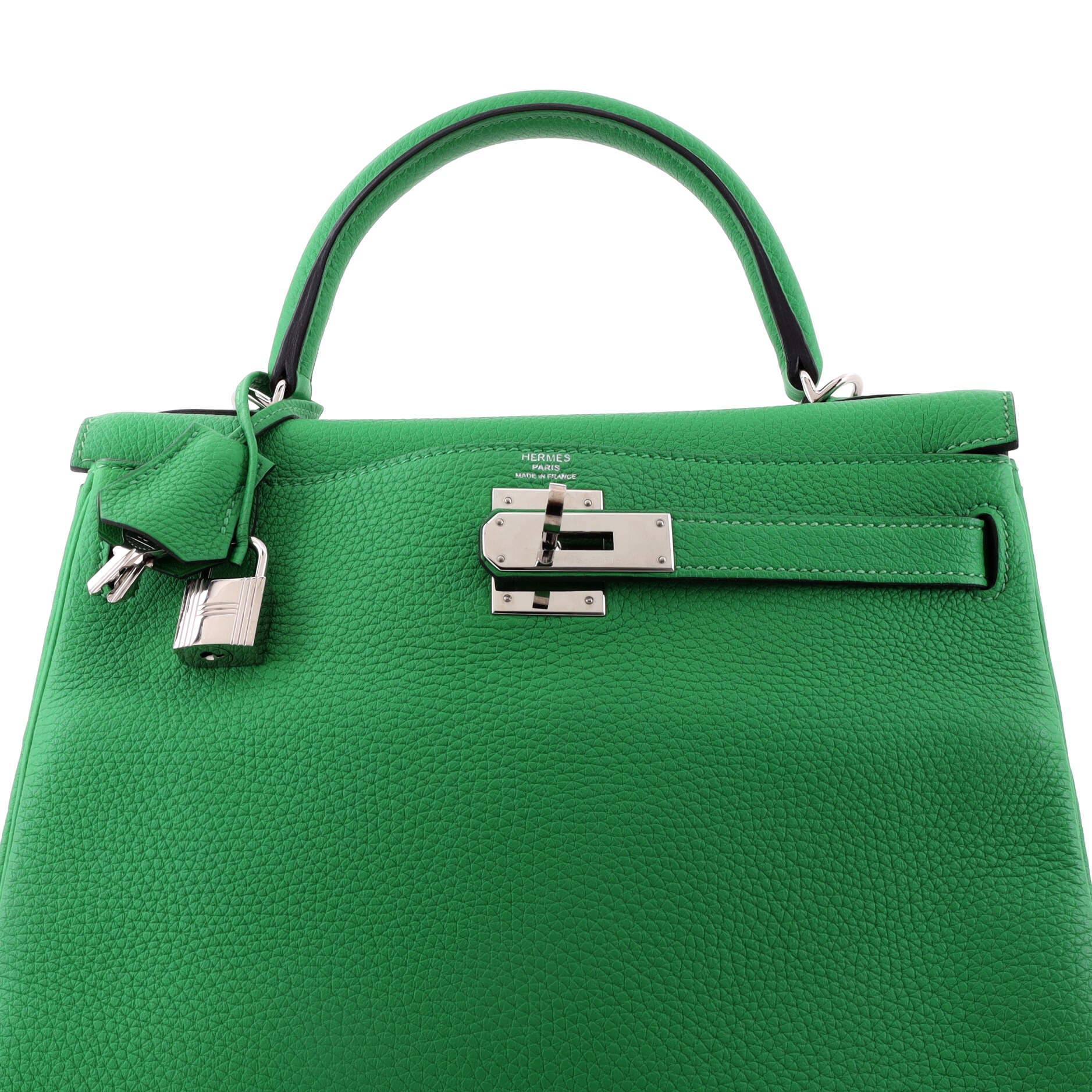 Kelly Handbag Green Togo with Palladium Hardware 28, Alternate, color, Green