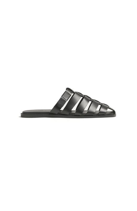Anthony Veer Lido Sandal, Alternate, color, Obsidian Black