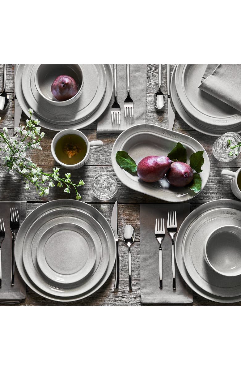 Staub 10-Inch Oval Serving Dish, Alternate, color, White Truffle