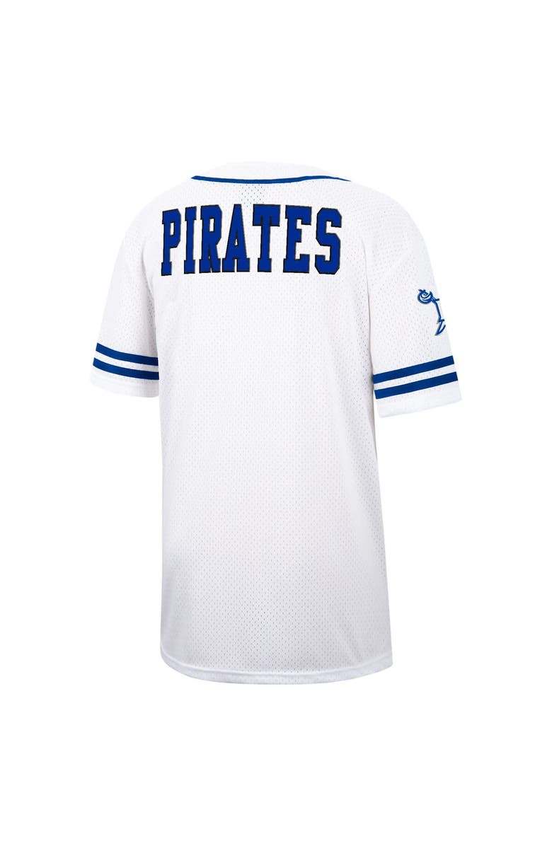 COLOSSEUM Men's Colosseum White Hampton Pirates Free Spirited Mesh Button-Up Baseball Jersey, Alternate, color,