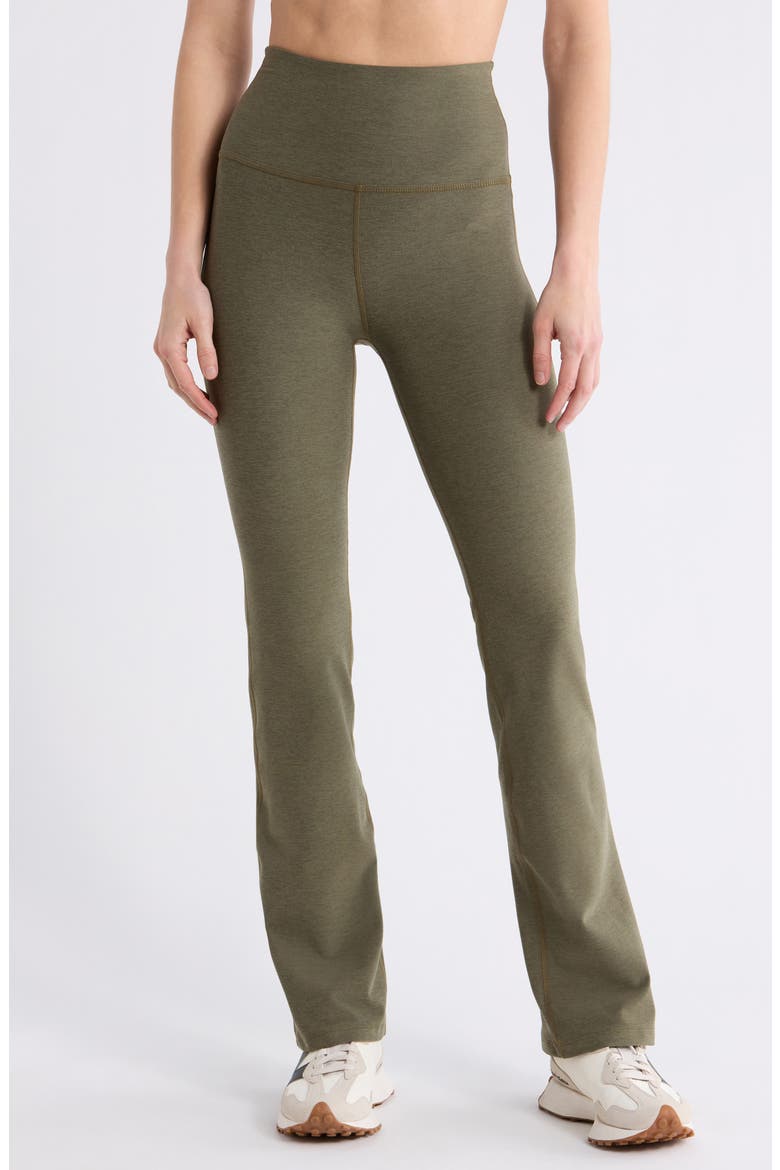 Practice Space Dye High Waist Pants, Main, color, BEYOND OLIVE HEATHER