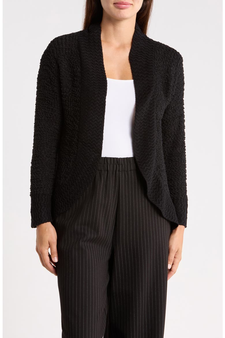 Drape Front Cardigan, Main, color, BLACK