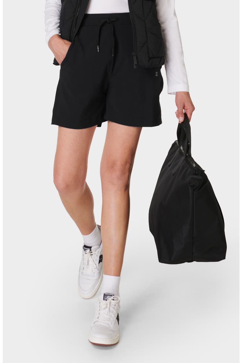 Explorer Drawstring Shorts, Main, color, BLACK