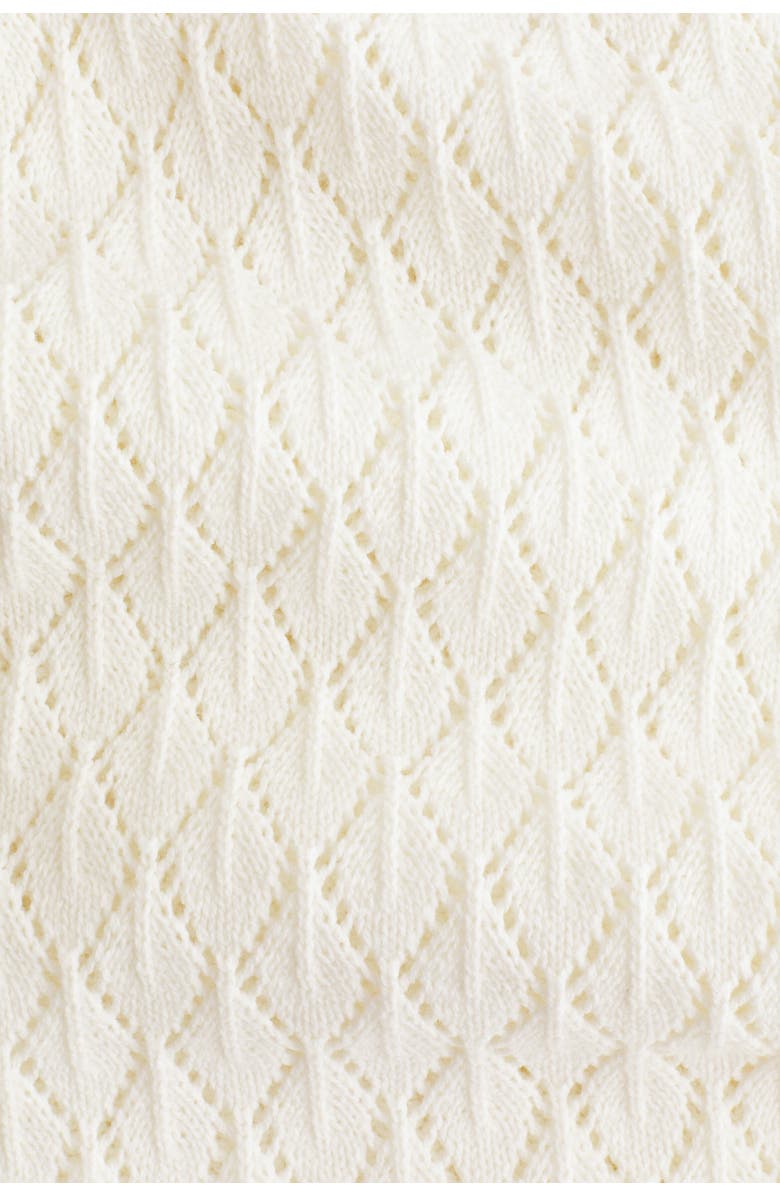 H&M Pointelle-knit Trousers, Alternate, color, Cream