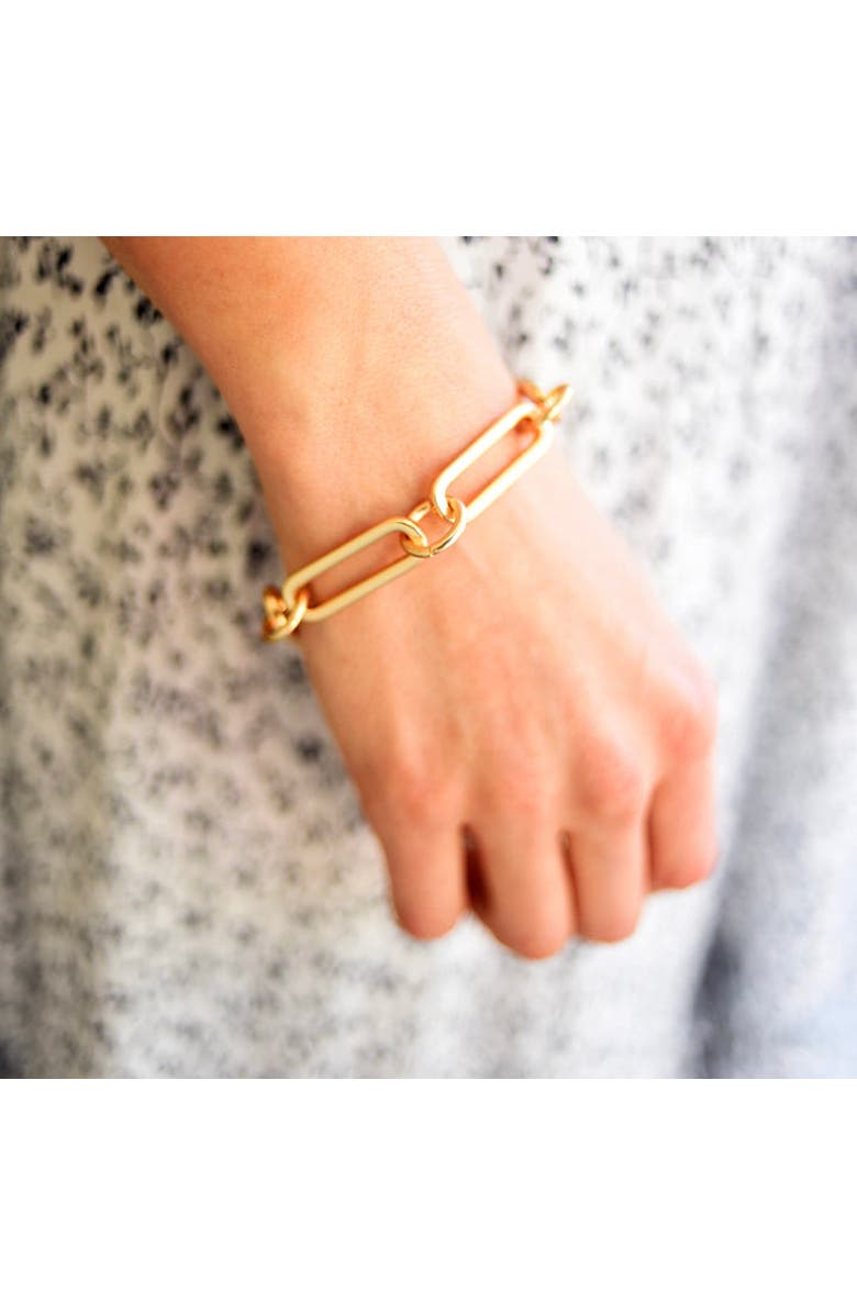 Erin McDermott Jewelry Lia Link Bracelet, Alternate, color, Gold