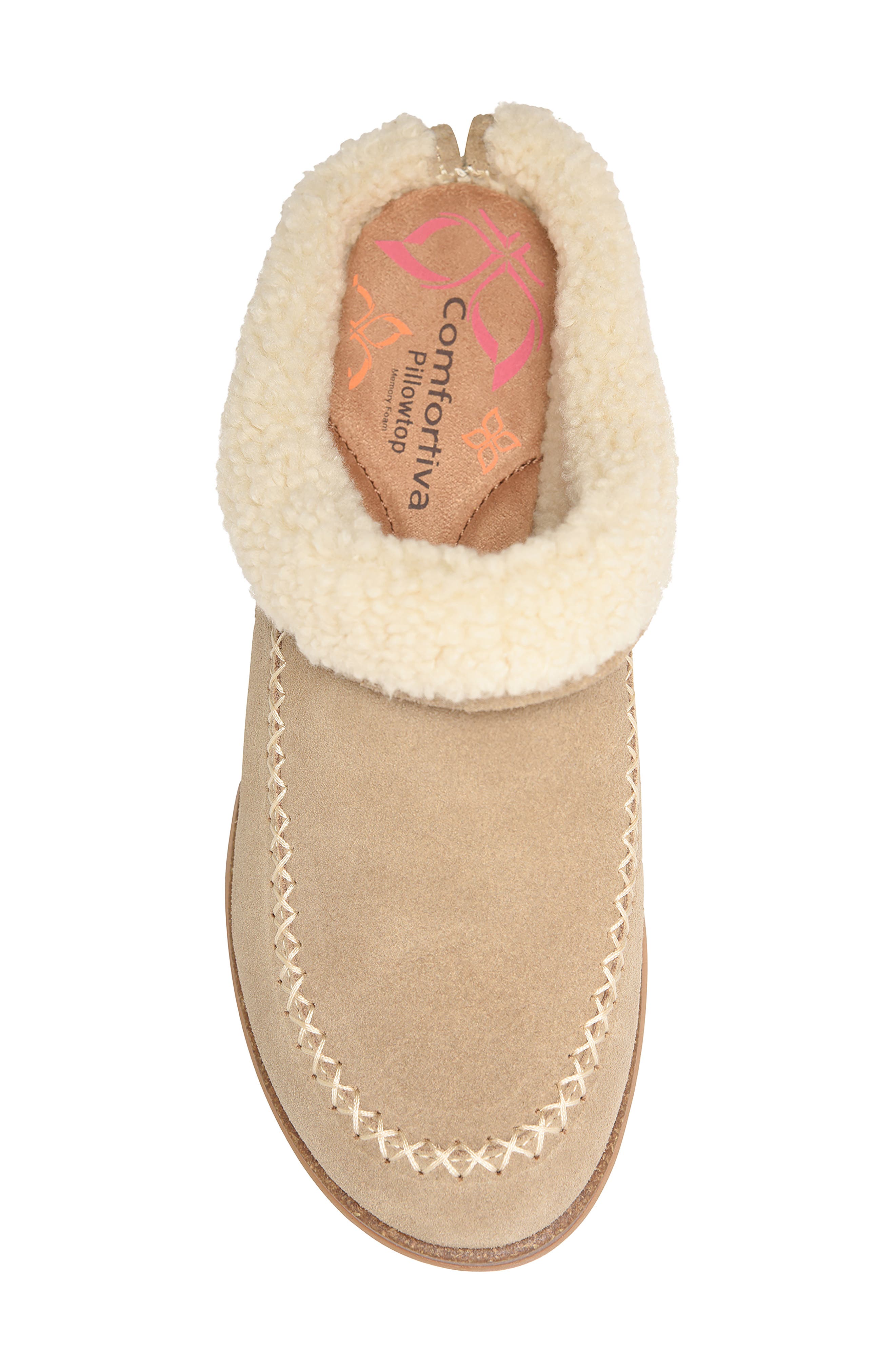 Lucy Genuine Shearling Slipper, Alternate, color, BARLEY/ CREAM