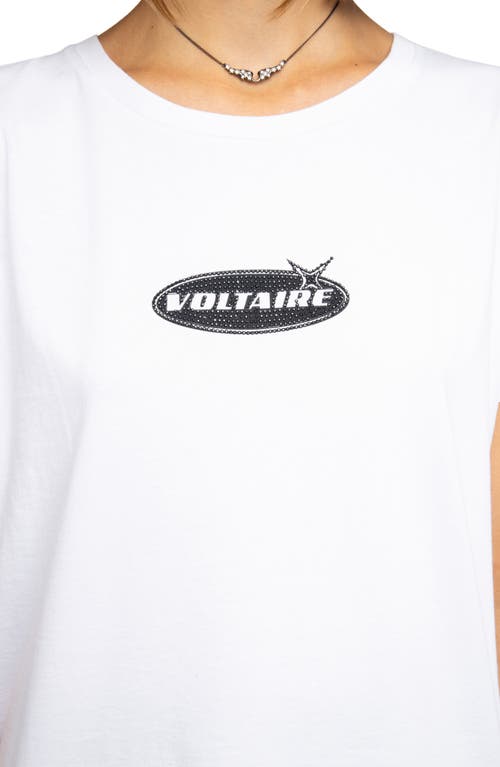 Zadig & Voltaire Alys Crystal Logo T-shirt In White