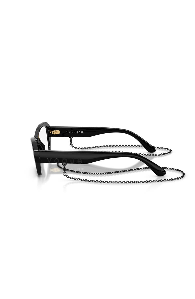 Vogue Eyewear 54mm Butterfly optical glasses, Alternate, color, Black