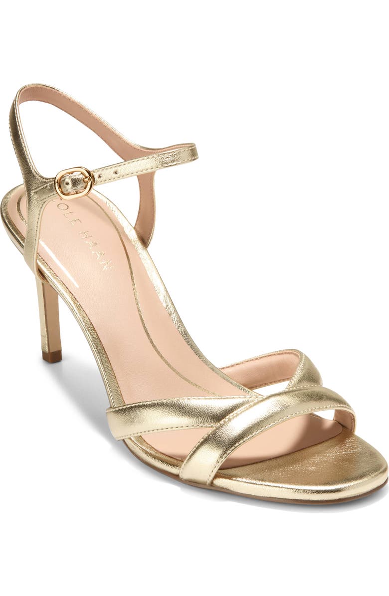 Cole Haan Constantina Ankle Strap Sandal, Main, color, Gold Metallic Leather