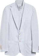Eleventy Cotton & Linen Sport Coat with Removable Bib