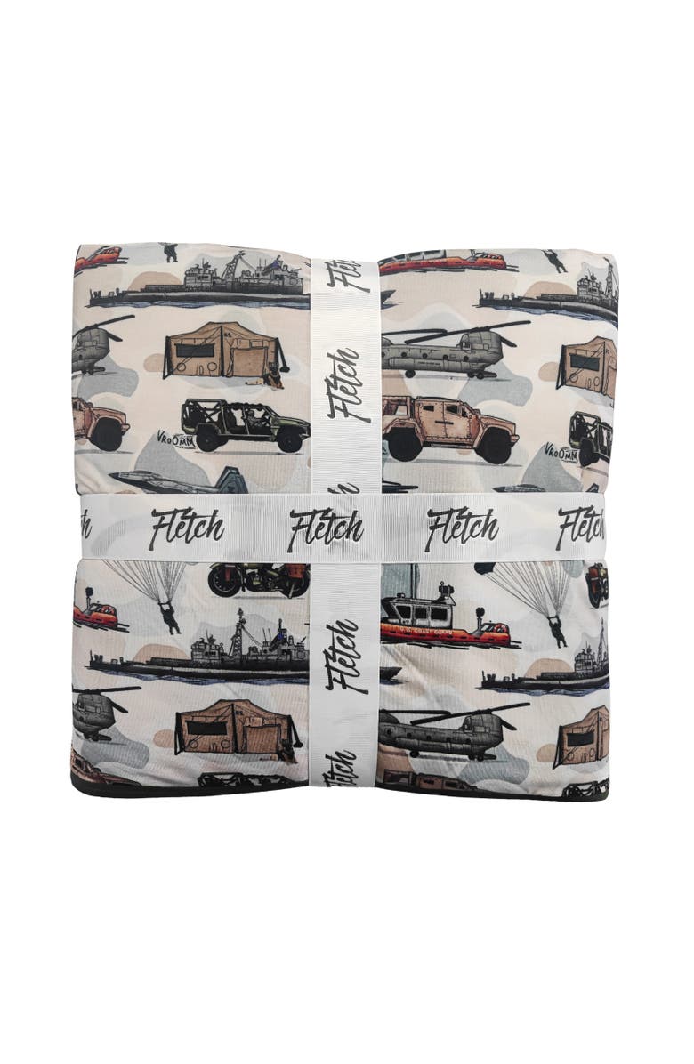 Fletch The Brave 2.0 Quilted Blanket, Alternate, color, Camo