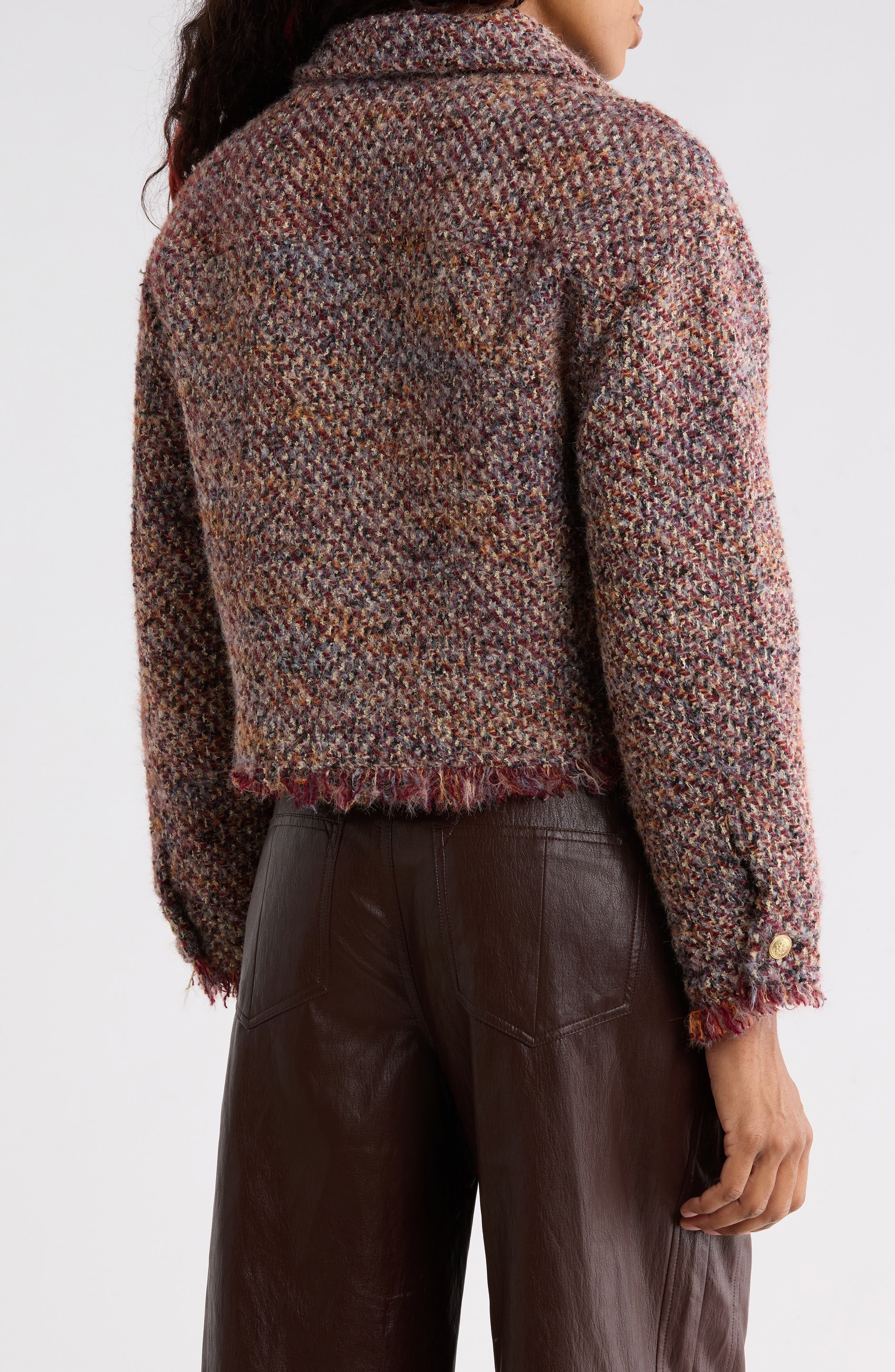 Bouclé Cropped Jacket