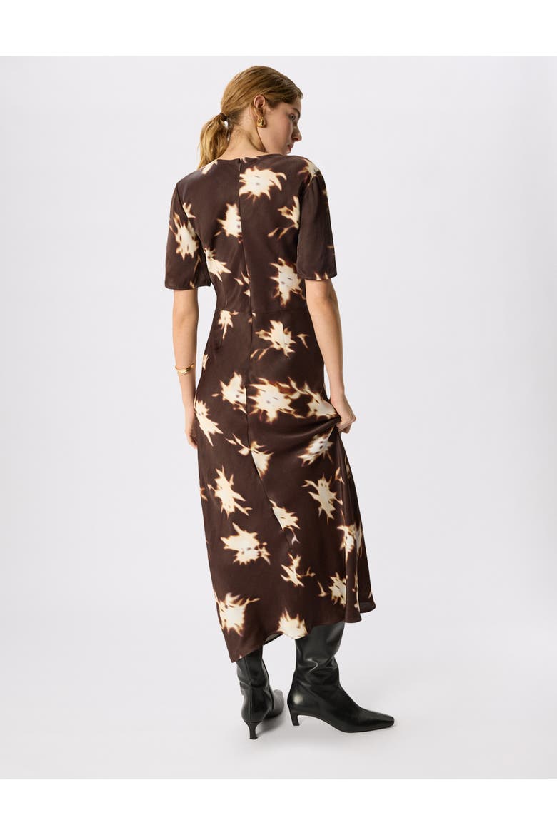Shadow Midi Dress, Alternate, color, Brwn/Multi