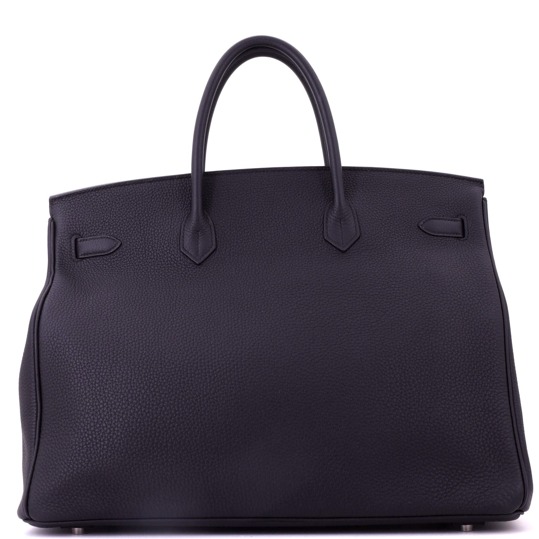 Pre-Owned Hermes Birkin Handbag Black Togo with Palladium Hardware 40, Alternate, color, Noir