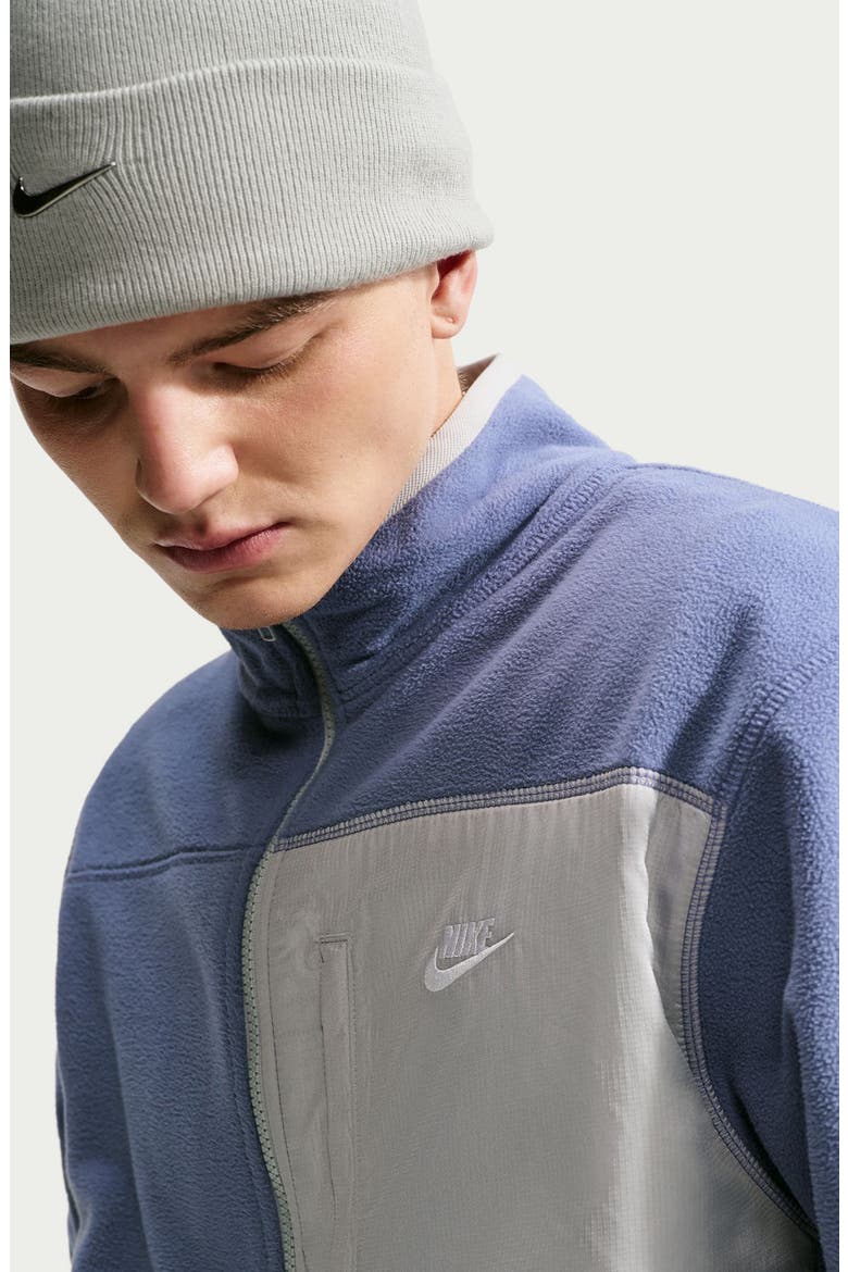 Club Fleece Therma-FIT Winterized Full Zip Fleece Jacket, Alternate, color, DIFFUSED BLUE/ SMOKE GREY
