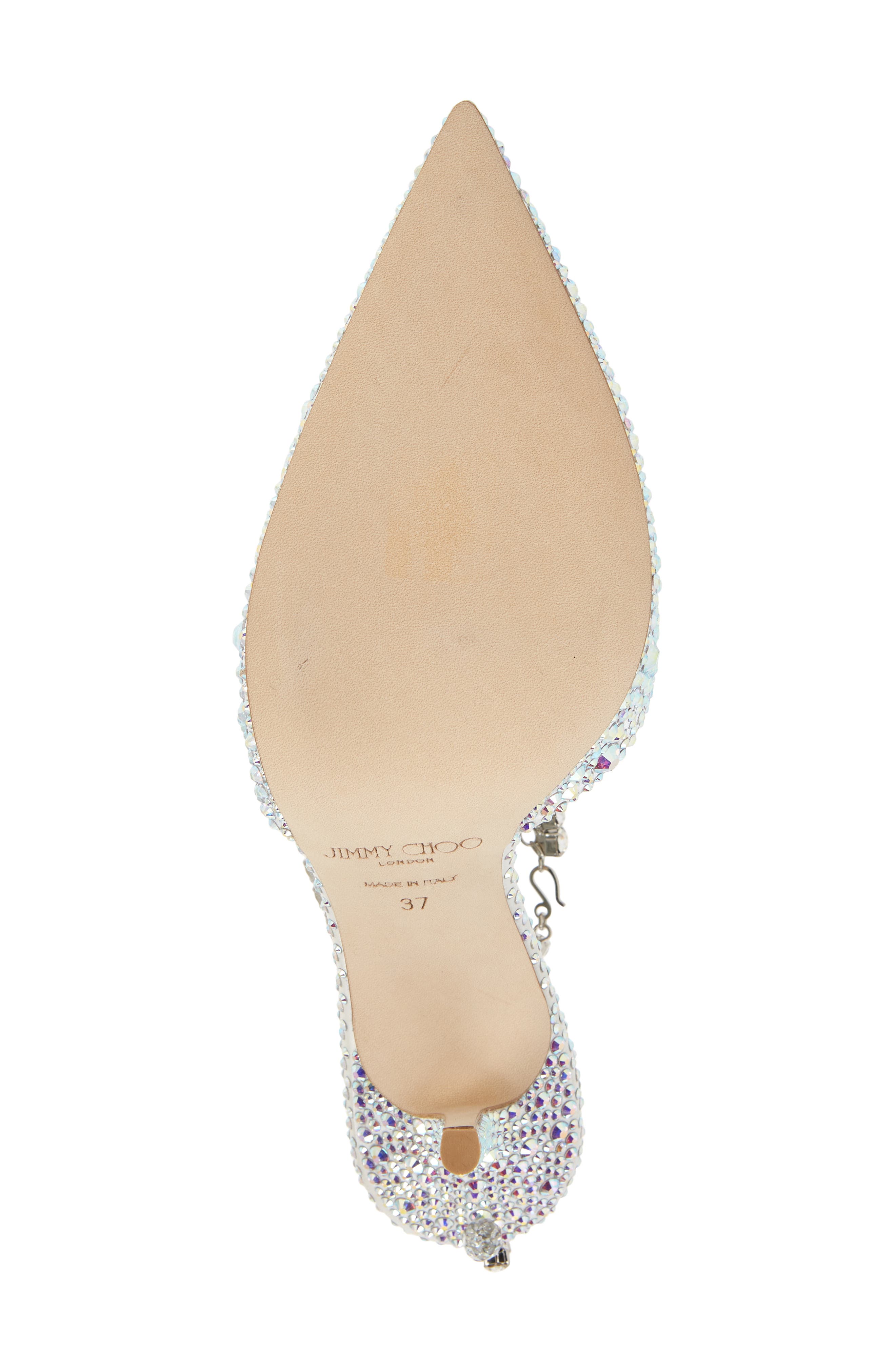 Jimmy Choo Saeda Crystal Ankle Strap Pointed Toe Pump, Alternate, color, 