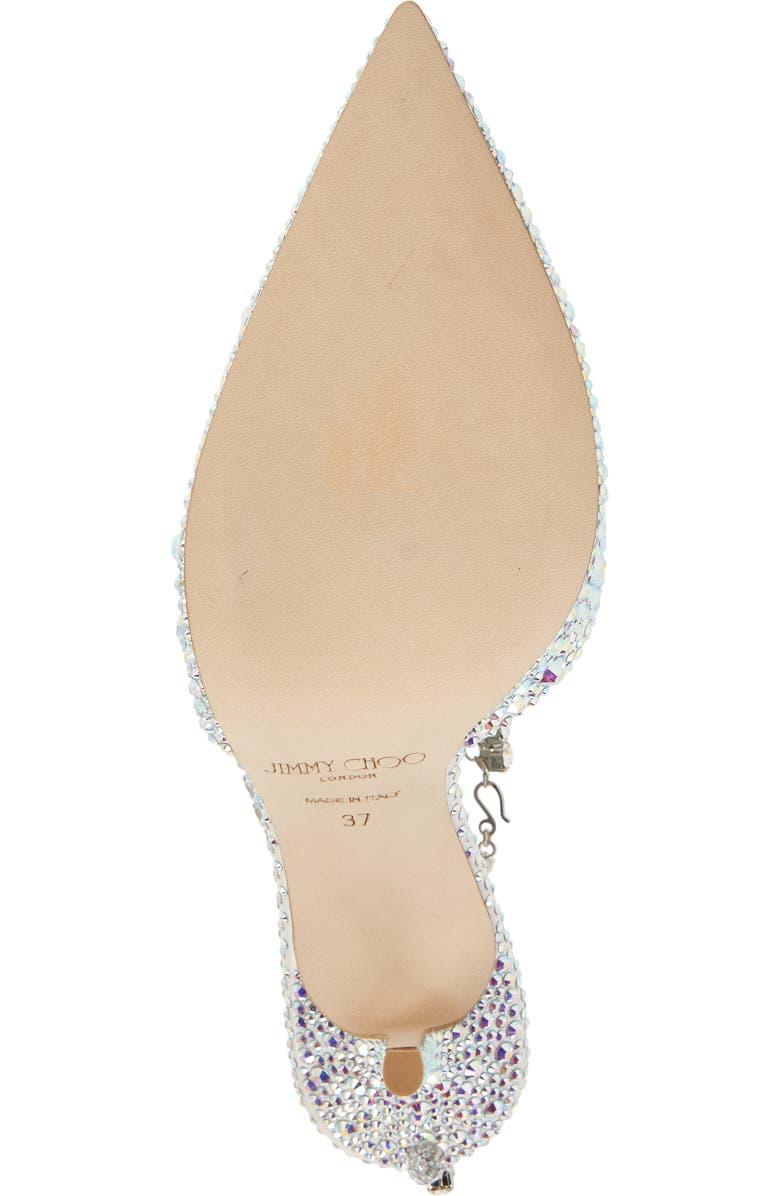 Jimmy Choo Saeda Crystal Ankle Strap Pointed Toe Pump, Alternate, color,