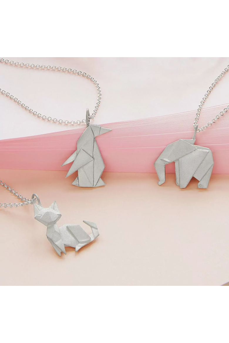 Origami Menagerie Necklaces, Main, color, Elephant