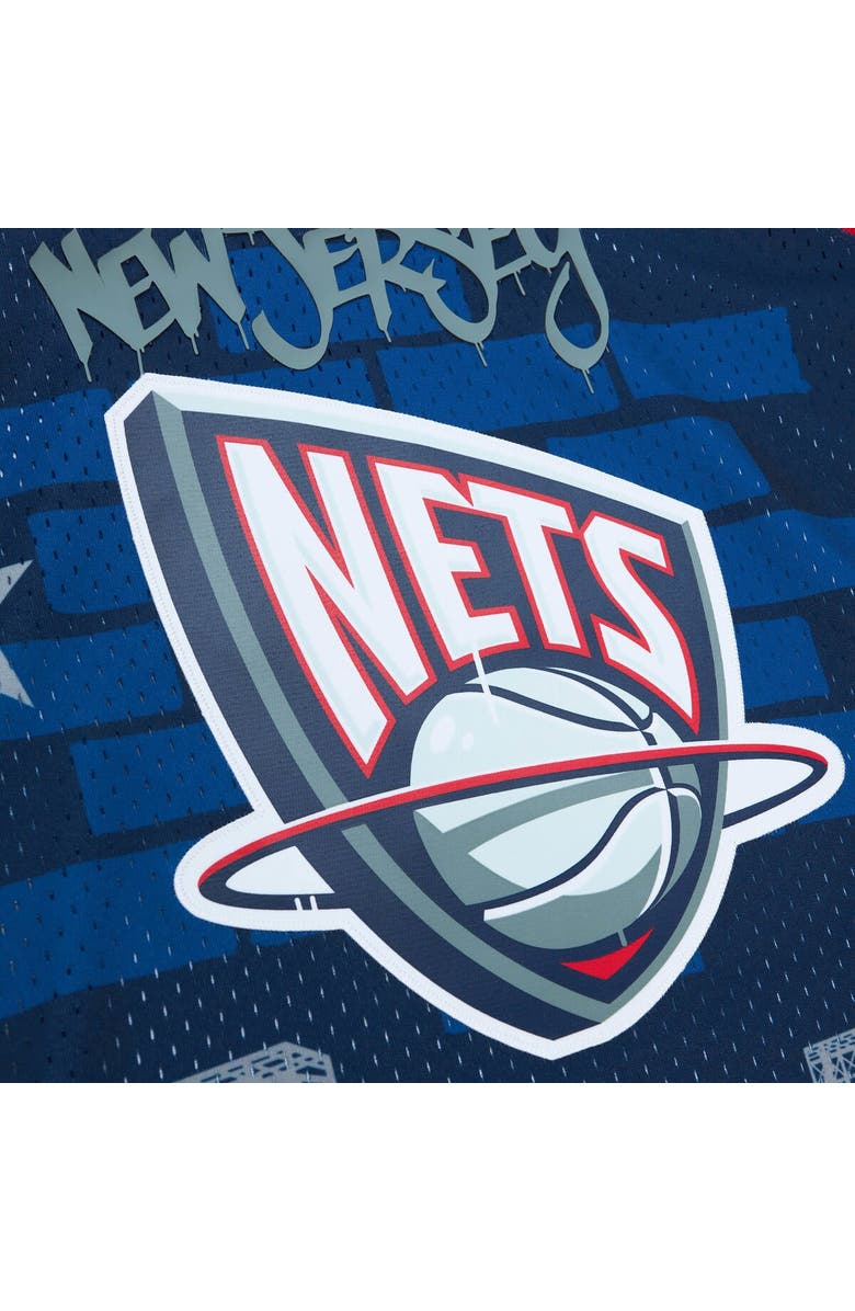 Mitchell & Ness Men's Mitchell & Ness x Tats Cru Navy New Jersey Nets Hardwood Classics Fashion Jersey, Alternate, color, Navy