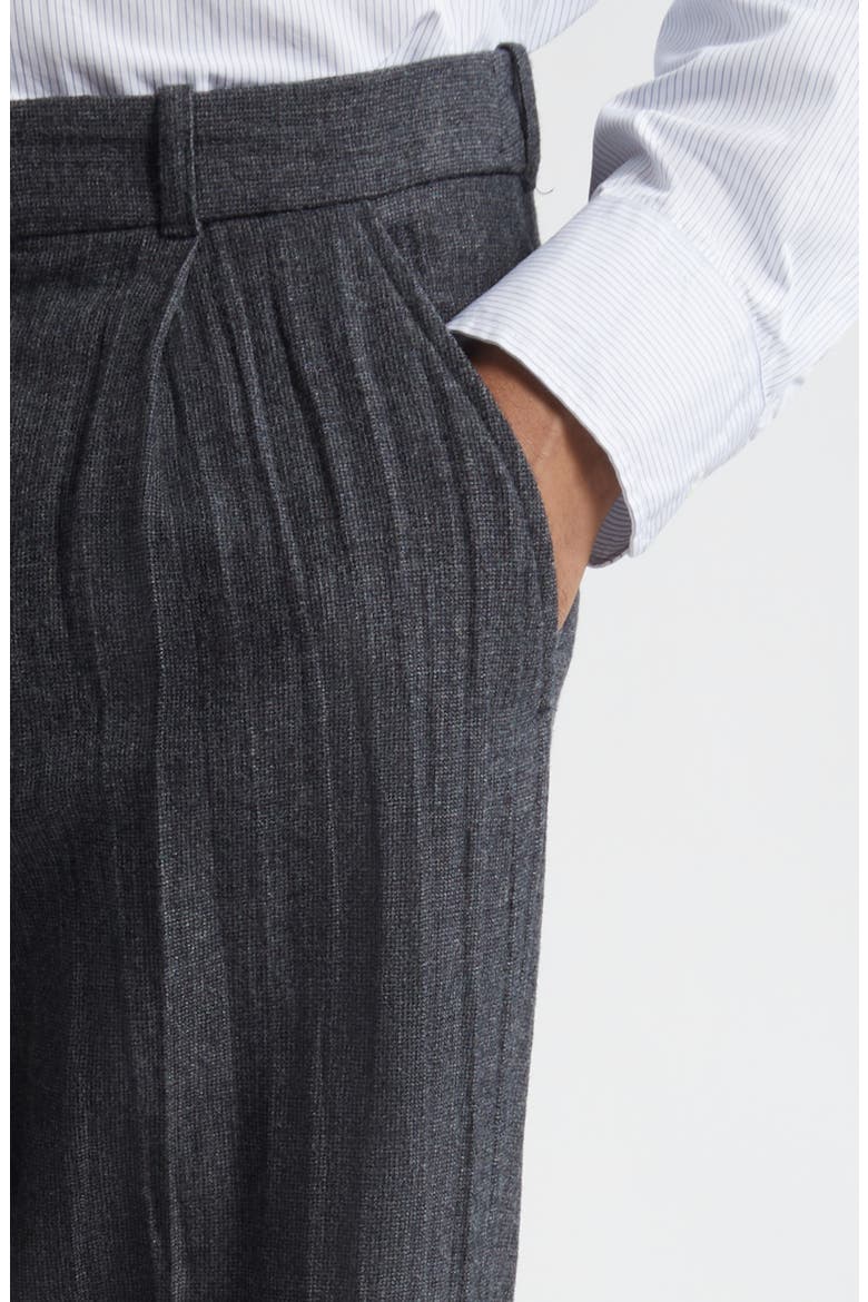 OUR LEGACY Slack Plissé Virgin Wool Blend Bootcut Trousers (Men