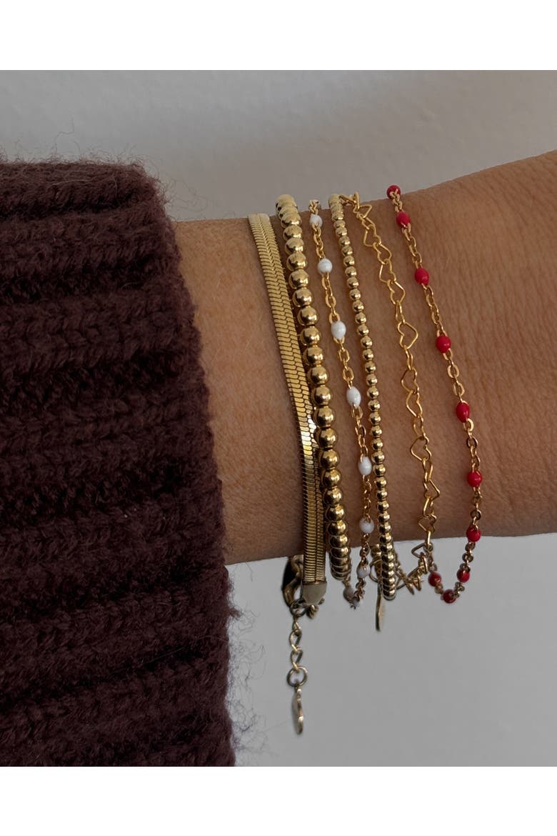 Heartstring Bracelet, Alternate, color, Gold