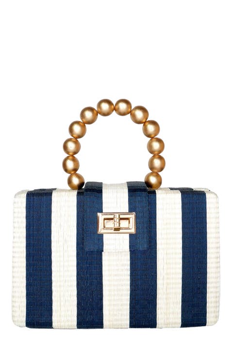 THE LOUISA Woven Straw Clutch Bag