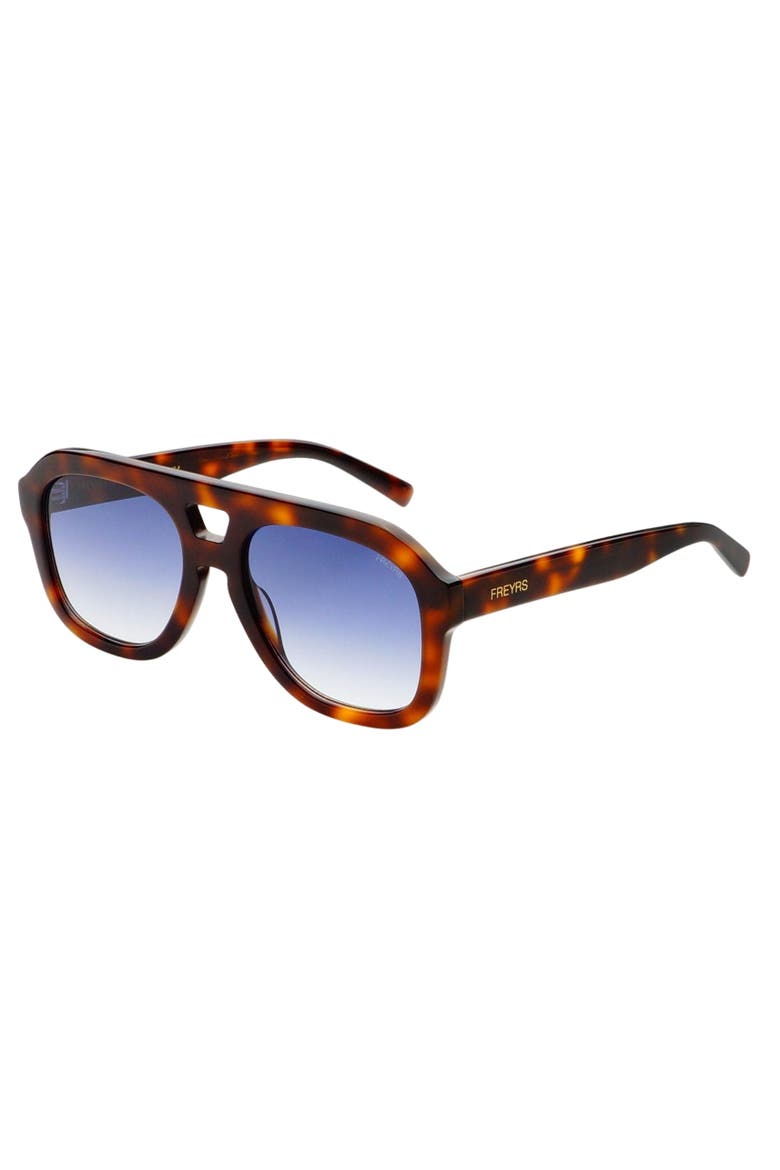 Voyager Oversized Aviator Sunglasses, Alternate, color, Tortoise / Blue