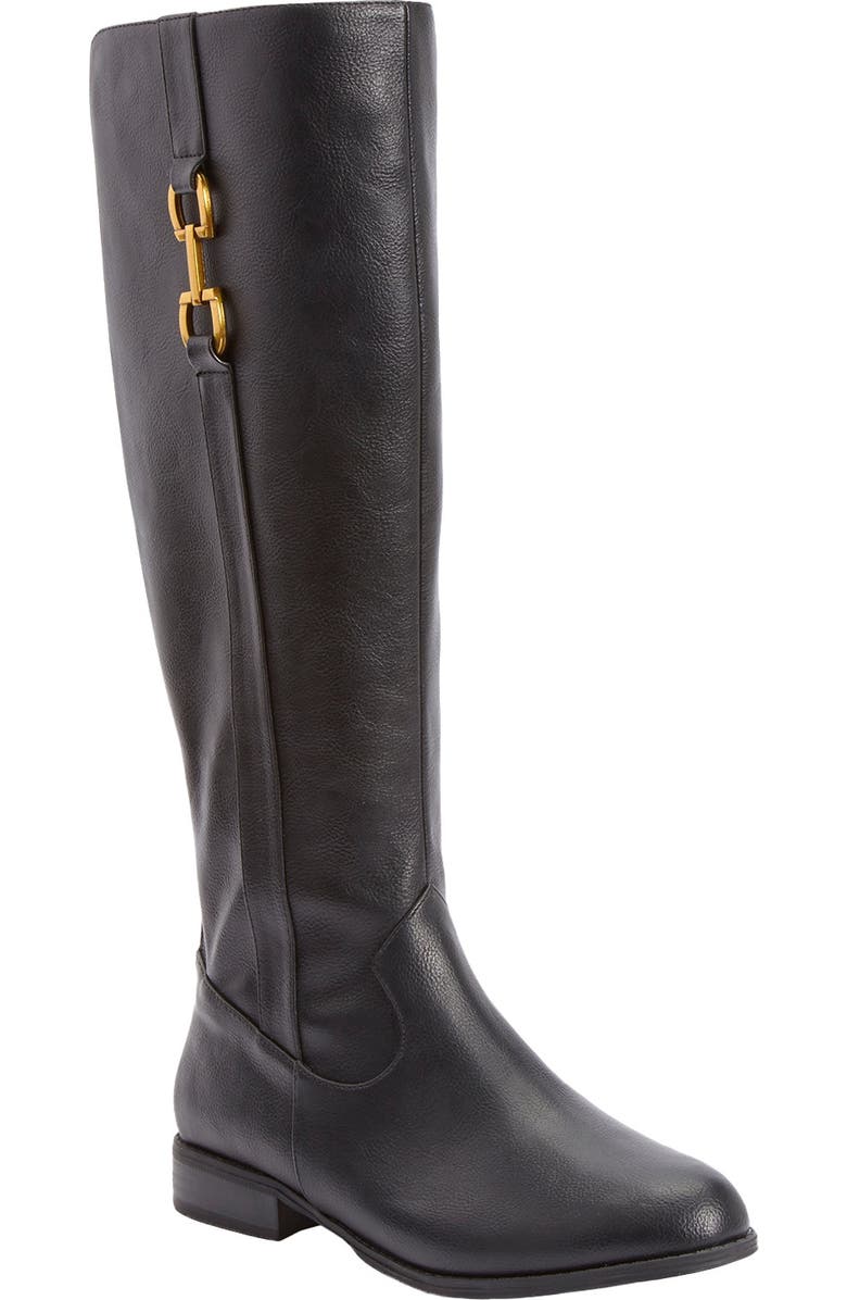 Comfortview The Azalia Tall Wide Calf Boot, Main, color, Black