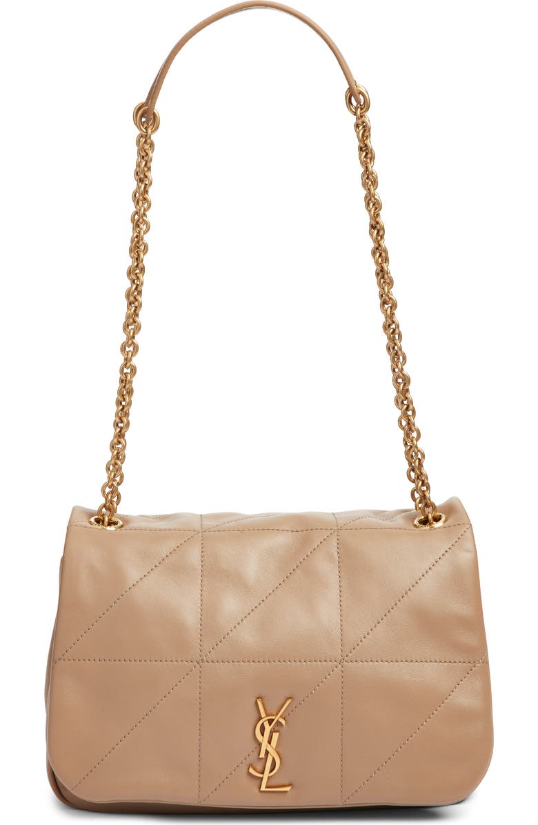 Saint Laurent Small Jamie 4.3 Patchwork Leather Shoulder Bag, Main, color, Madder Brown