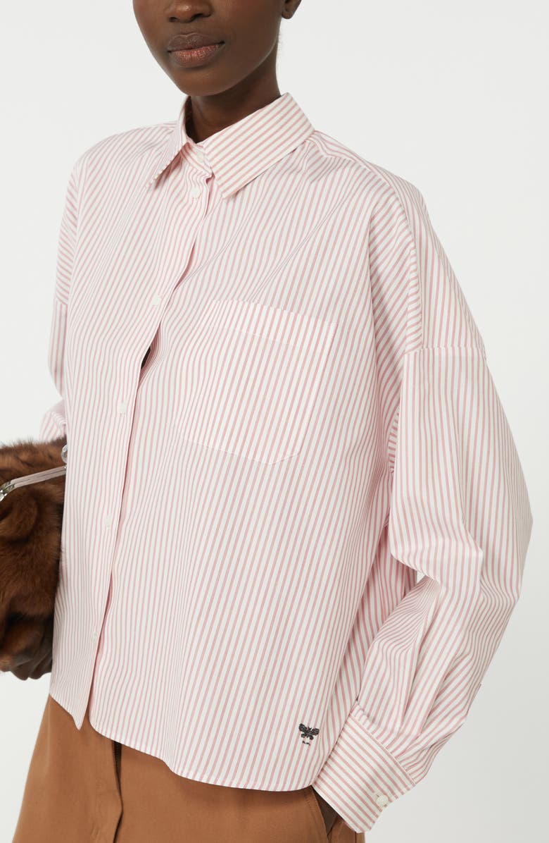 Weekend Max Mara Aureo Button-Up Shirt, Alternate, color, Pink