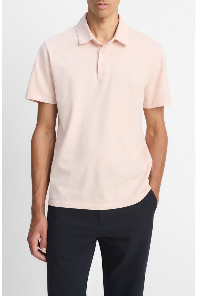 Regular Fit Garment Dyed Cotton Polo, Main, color, FADED PINK