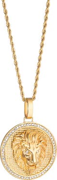 EYE CANDY LOS ANGELES Men's Lion Head Pendant Necklace