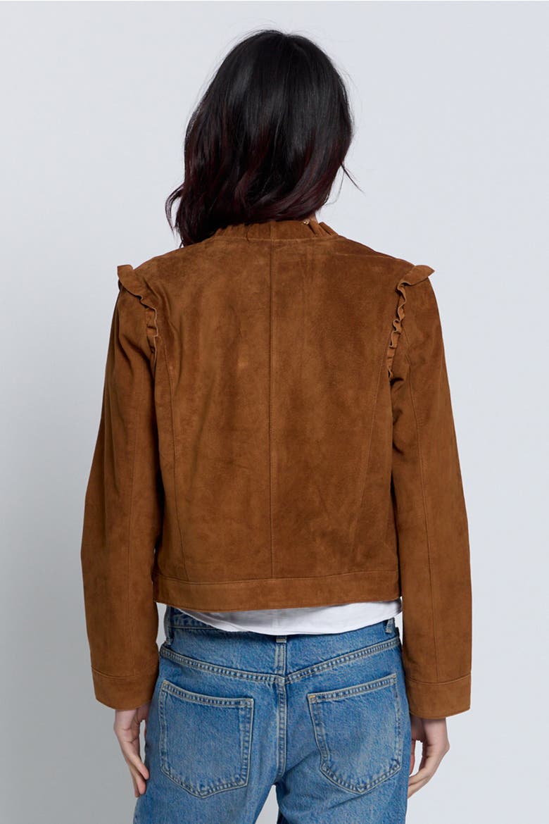 Odessa Girly Suede Jacket, Alternate, color, SADDLE