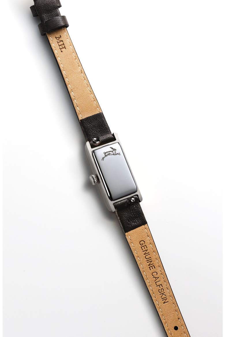 The Kimsey Classic Small Watch, Alternate, color, Silver Watch - Espresso Strap