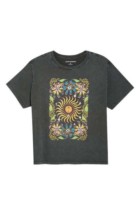 Colorful Sun Graphic T-Shirt