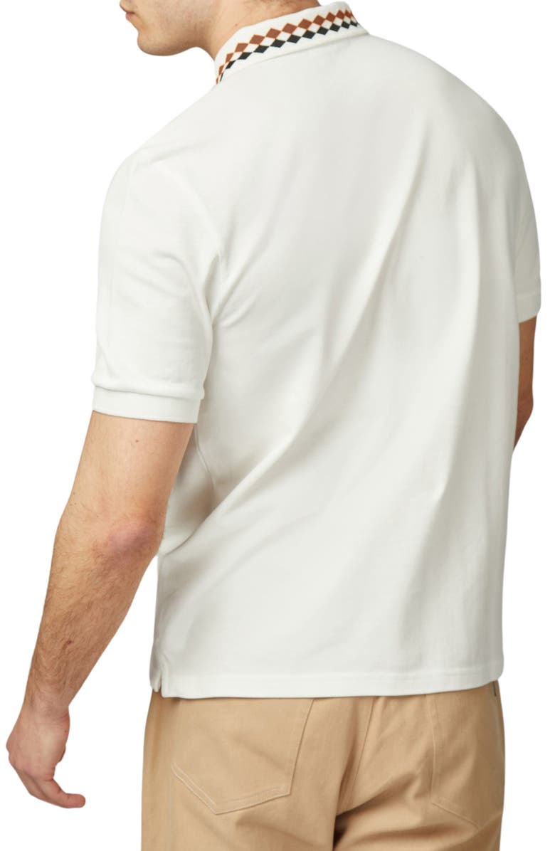 Ben Sherman Diamond Collar Organic Cotton Piqué Polo, Alternate, color,