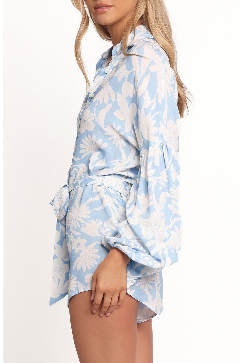 Pali Floral Long Sleeve Romper, Alternate, color, BLUE FLORAL