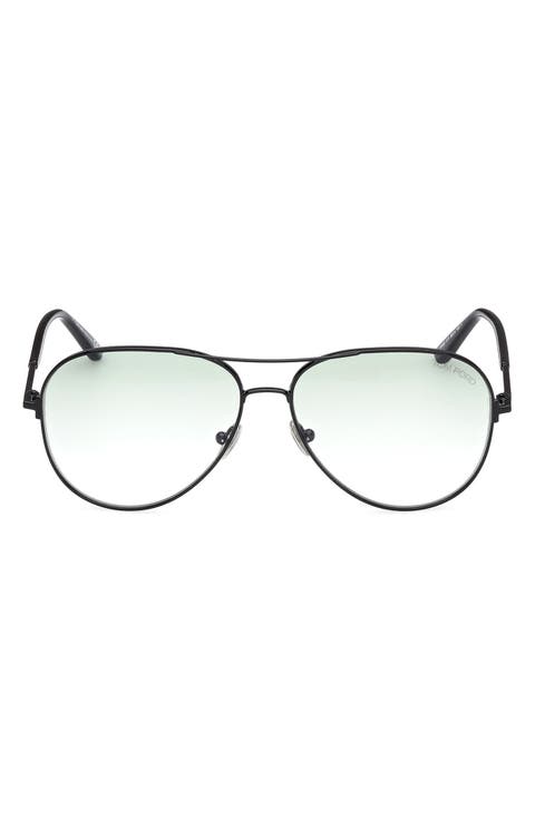 Clark 59mm Gradient Pilot Sunglasses