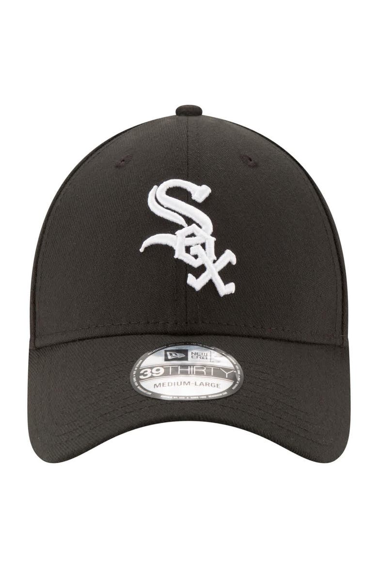 Men's New Era  Black Chicago White Sox 125th Anniversary 39THIRTY Flex Hat, Alternate, color, Black