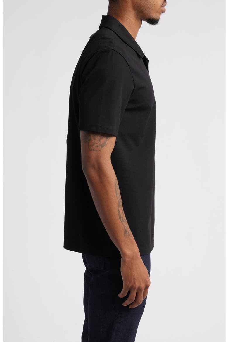 Dimerspolo Johnny Collar Piqué Polo, Alternate, color, BLACK
