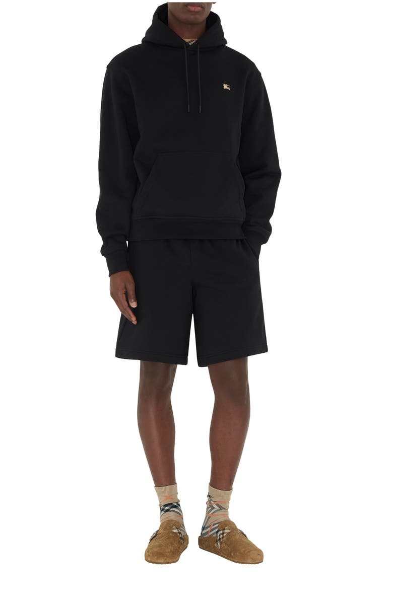 Burberry Cross Stitch Knight Cotton Shorts, Main, color, Black