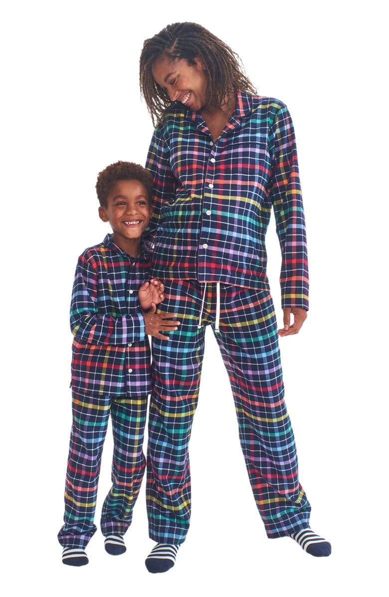 Primary Adult Flannel Holiday Pj Top, Main, color, 