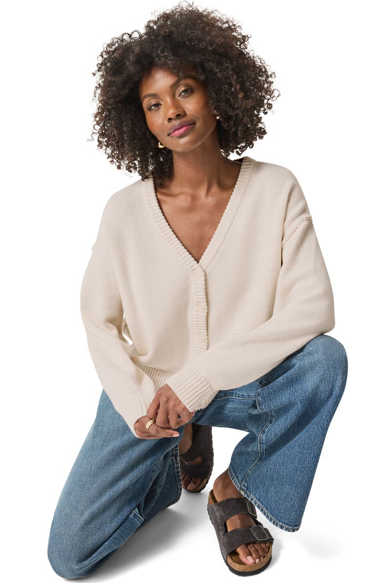 Splendid Jayda Cardigan, Alternate, color, Moonstone