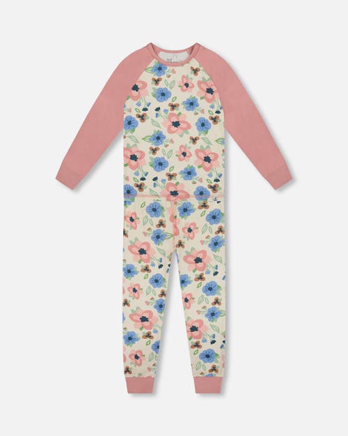 Deux Par Deux Organic Cotton Two-piece Pajamas In Pink