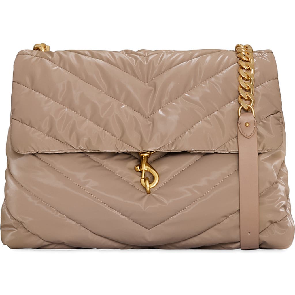 Rebecca Minkoff Edie Nylon X-large Shoulder Bag In Brown