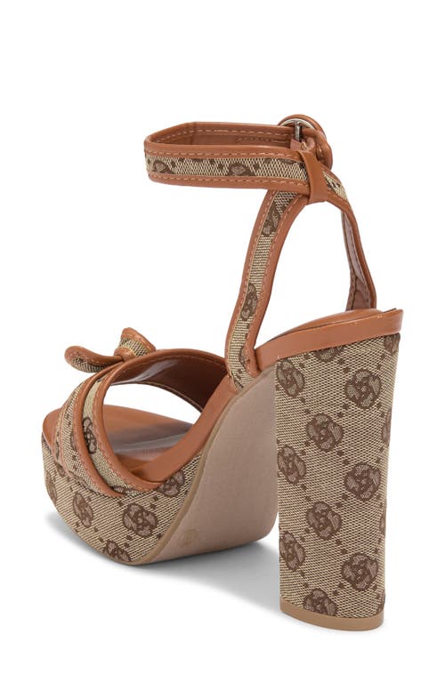 Wild Diva Lounge Fay Ankle Strap Platform Sandal In Brown