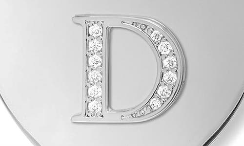 Melinda Maria Love Letters Initial Heart Medallion Necklace In Silver D