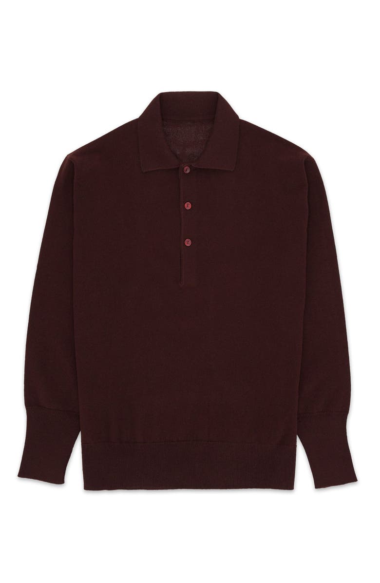 Fortela Kenneth Cashmere Polo, Main, color, Brown