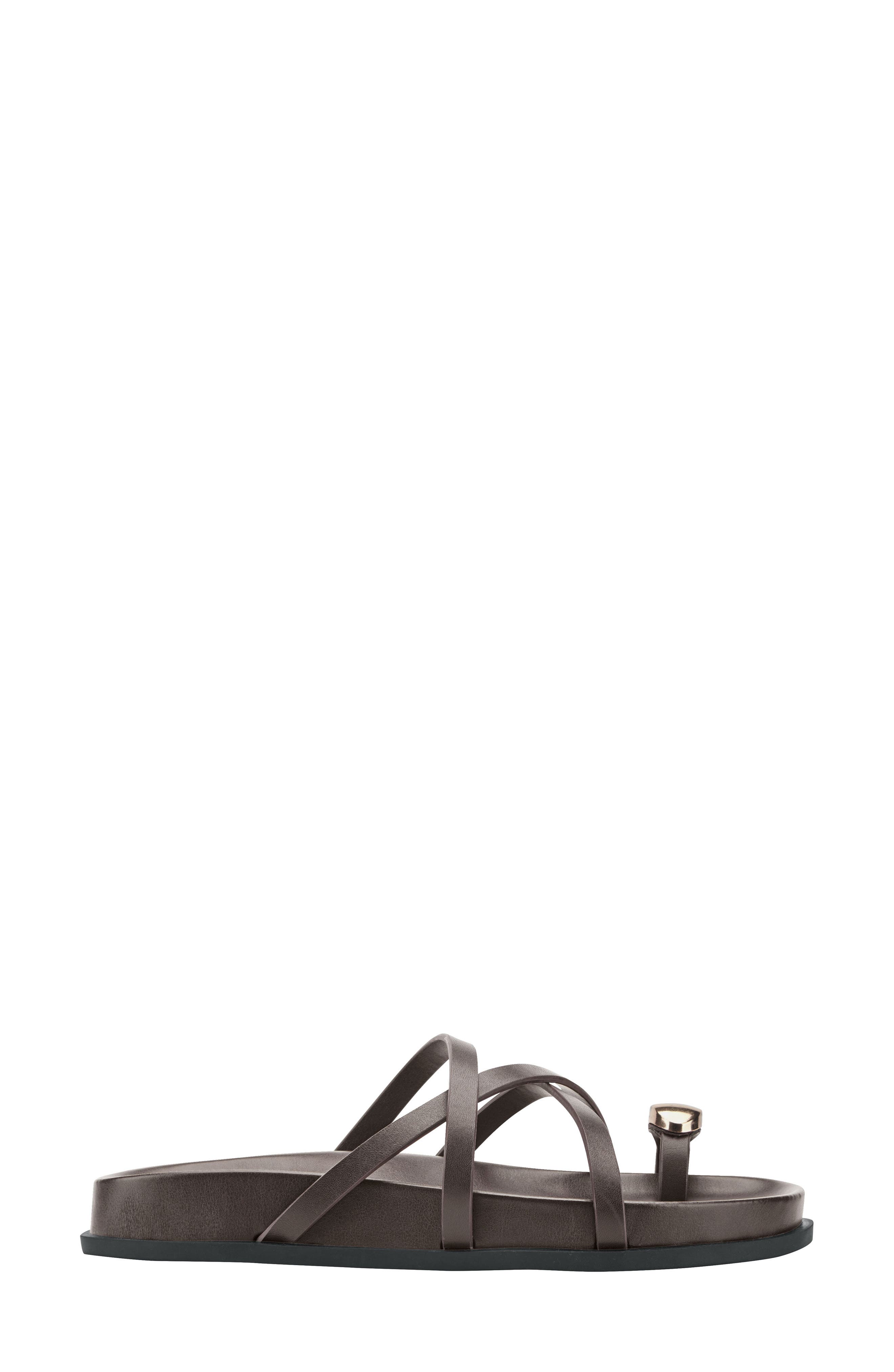 Braidey Slide Sandal, Alternate, color, DARK BROWN