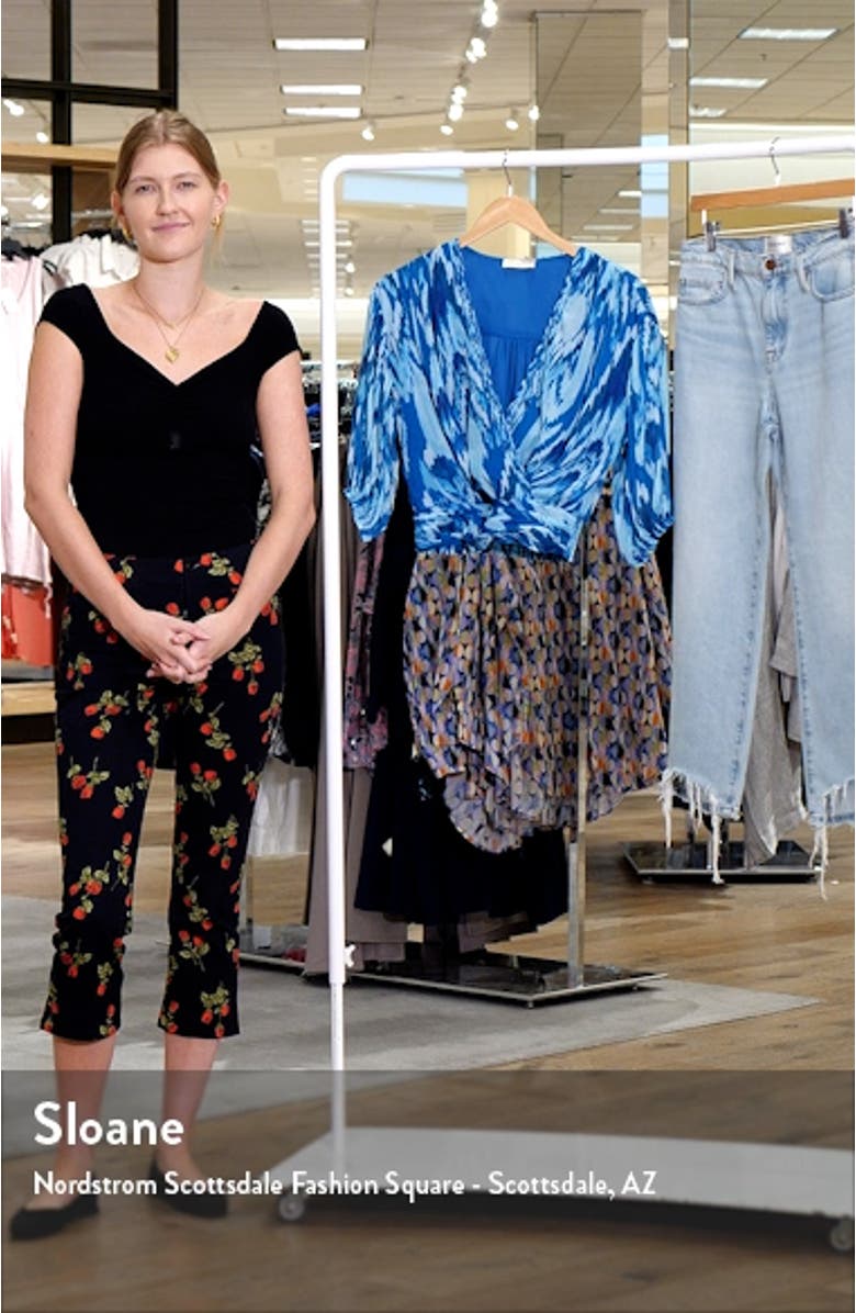 Blaire Print Wrap Top, sales video thumbnail